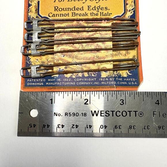 Antique/Vintage Set of 4 Flapper Hair Waver Clips 1922 Nell Brinkley on Card - Picture 6 of 10